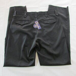 Circle S Men's Wool Blend Unhemmed Ranch Abilene Dress Pants Black CP6729